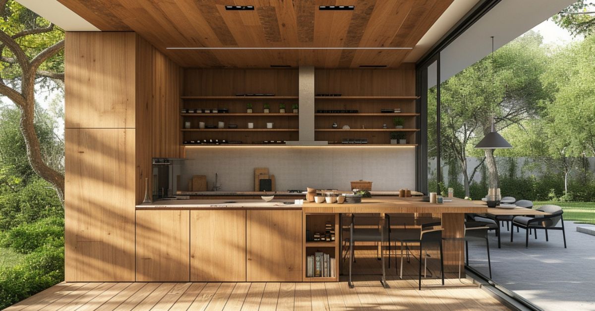 cuisine extérieure en bois